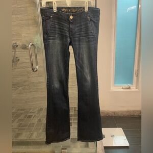 Express Stella Slim Flare Low Rise jeans